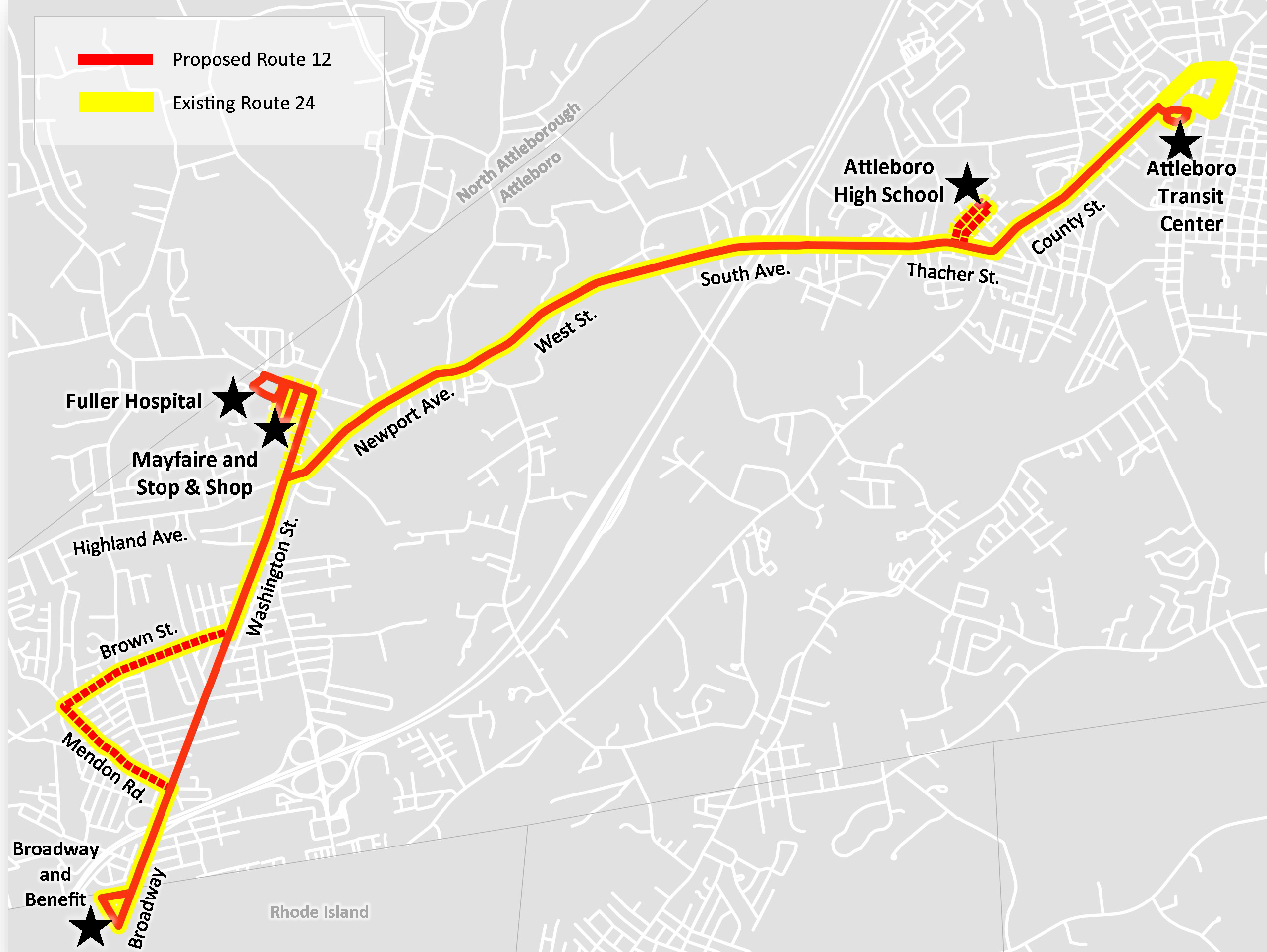 GATRA Route 12 Map